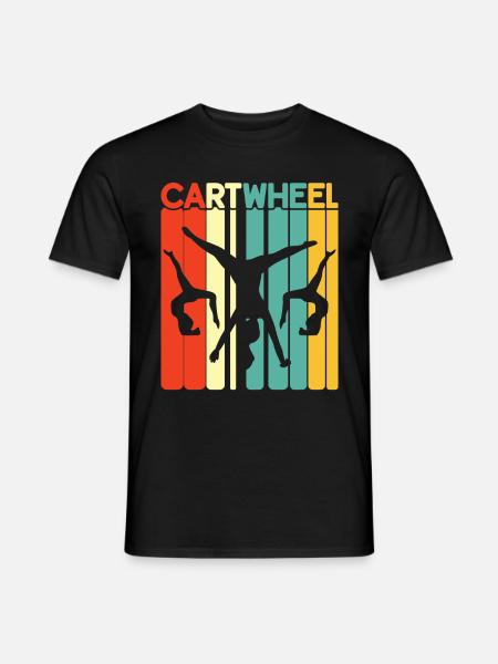 Roue de chariot -gymnaste tombe - T-shirt homme - noir