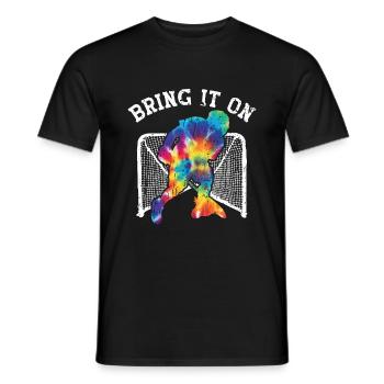 Lacrosse Torwart Lacrosse Spieler - Männer T-Shirt - Schwarz - Vorne - AI Model Male 178 light (178cm)