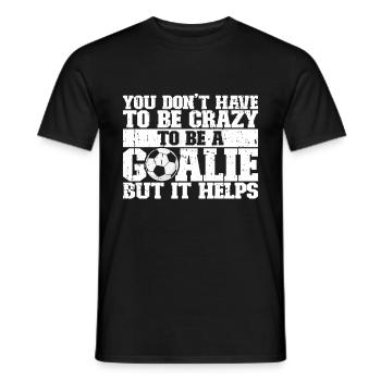 Gardien de but de football du gardien de but de football - T-shirt homme - noir - Devant - AI Model Male 178 light (178cm)
