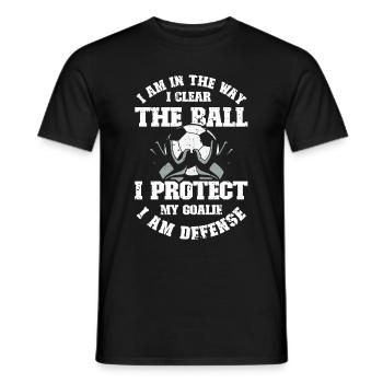 Gardien de but de football du gardien de but de football - T-shirt homme - noir - Devant - AI Model Male 178 light (178cm)