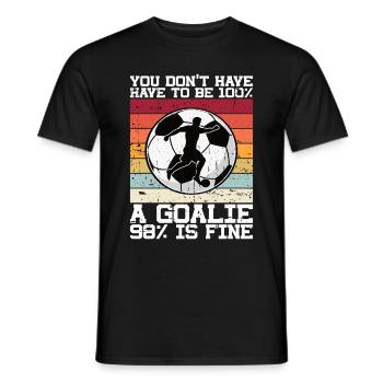 Gardien de but de football du gardien de but de football - T-shirt homme - noir - Devant - AI Model Male 178 light (178cm)