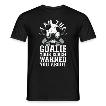 Gardien de but de football du gardien de but de football - T-shirt homme - noir - Devant - AI Model Male 178 light (178cm)