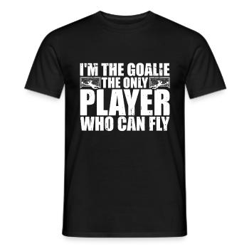 Gardien de but de football du gardien de but de football - T-shirt homme - noir - Devant - AI Model Male 178 light (178cm)