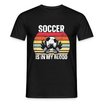 Gardien de but de football du gardien de but de football - T-shirt homme - noir - Devant - AI Model Male 178 light (178cm)