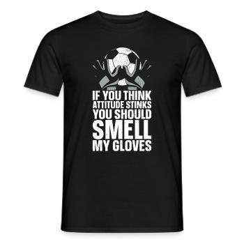 Gardien de but de football du gardien de but de football - T-shirt homme - noir - Devant - AI Model Male 178 light (178cm)