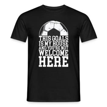 Gardien de but de football du gardien de but de football - T-shirt homme - noir - Devant - AI Model Male 178 light (178cm)