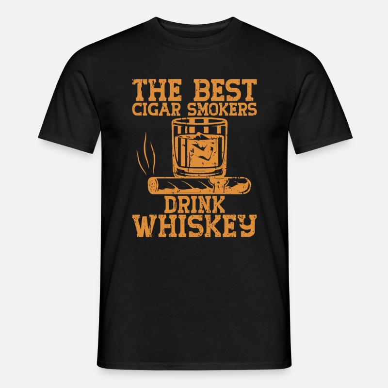 Zigarrenzigarettenraucher - Männer T-Shirt - Schwarz
