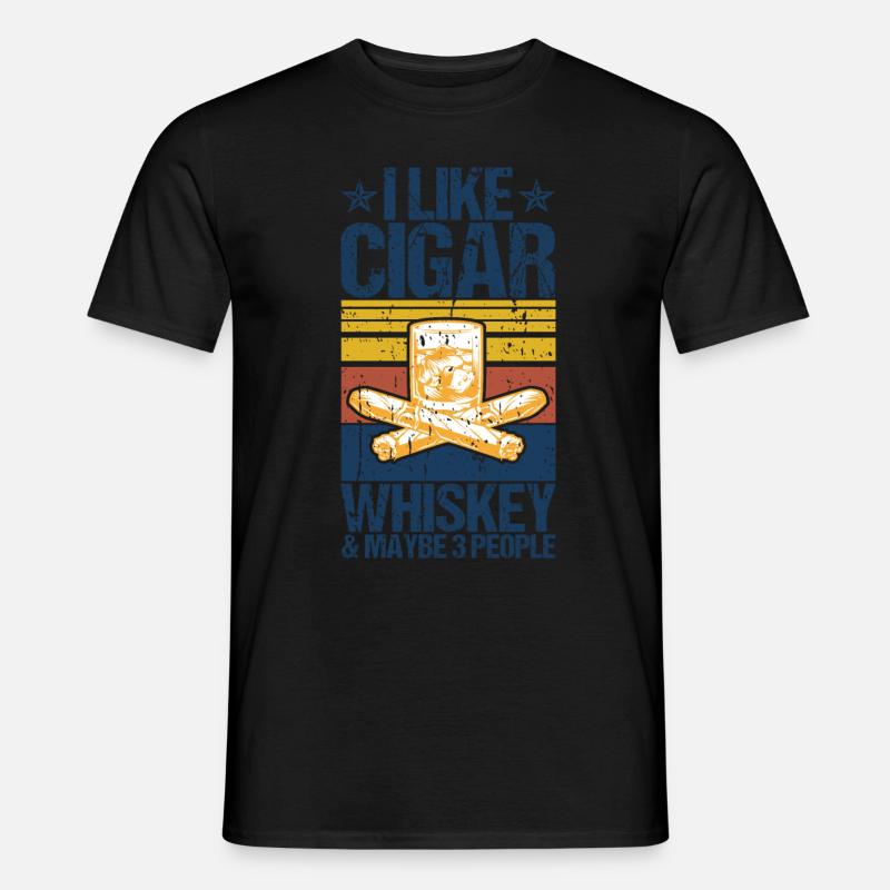 Zigarrenzigarettenraucher - Männer T-Shirt - Schwarz