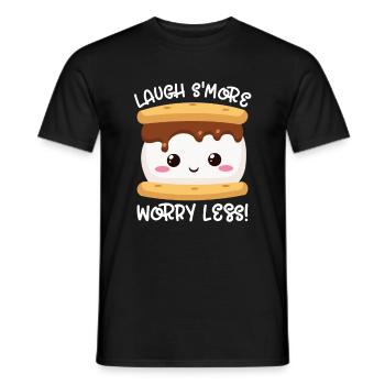 Marshmallow S'more - Men's T-Shirt - black - Front - AI Model Male 178 light (178cm)