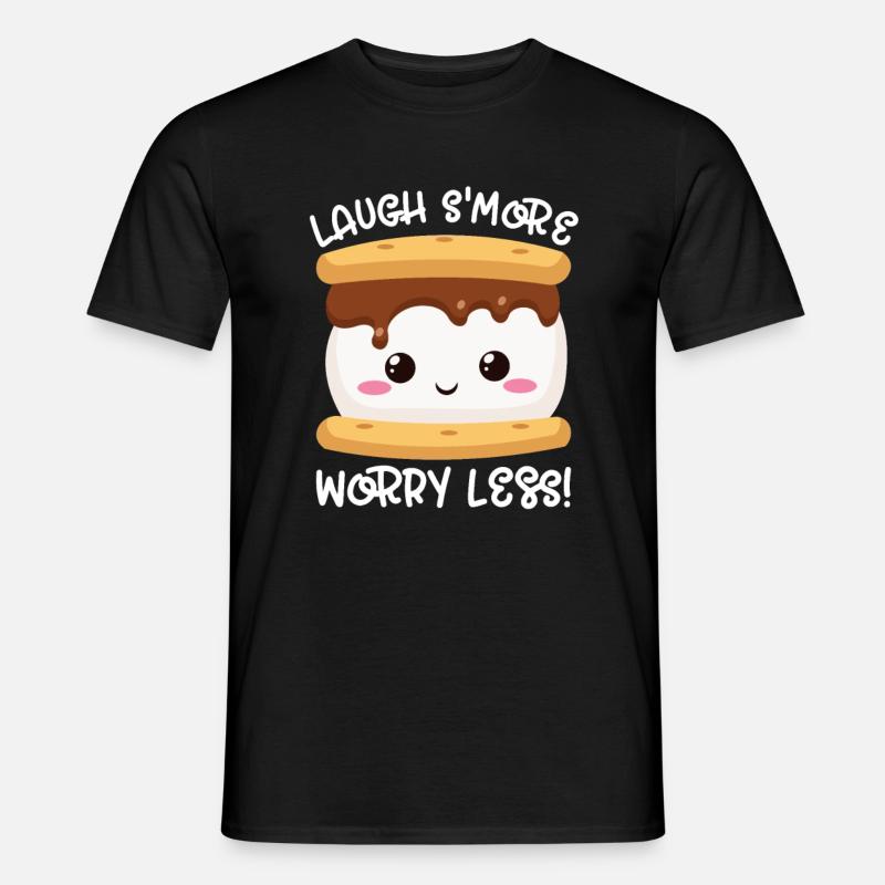 Marshmallow S'more - Männer T-Shirt - Schwarz