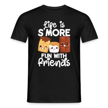 Marshmallow S'more - Men's T-Shirt - black - Front - AI Model Male 178 light (178cm)