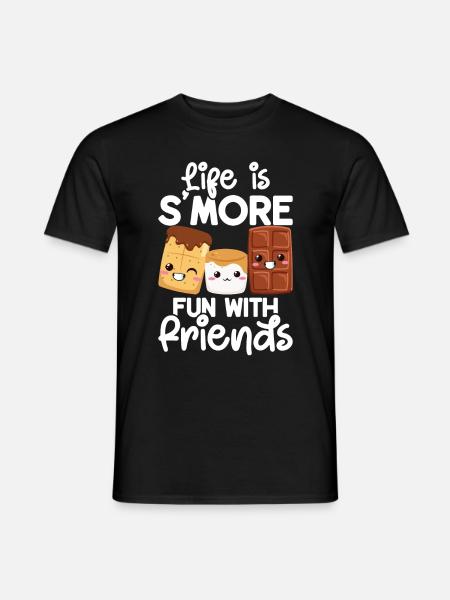 Marshmallow S'more - Men's T-Shirt - black