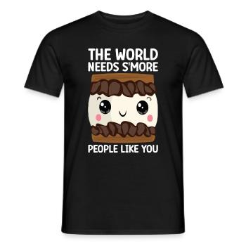 Marshmallow S'more - Men's T-Shirt - black - Front - AI Model Male 178 light (178cm)
