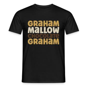 Marshmallow S'more - Men's T-Shirt - black - Front - AI Model Male 178 light (178cm)