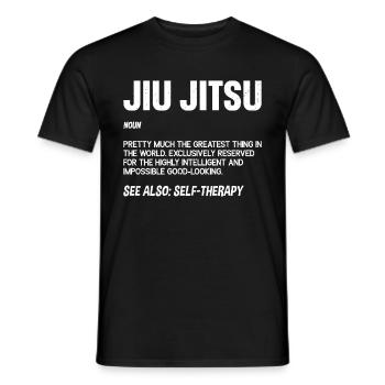 Jiu Jitsu - Men's T-Shirt - black - Front - AI Model Male 178 light (178cm)