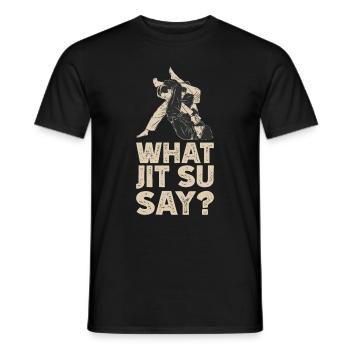 Jiu Jitsu - Men's T-Shirt - black - Front - AI Model Male 178 light (178cm)