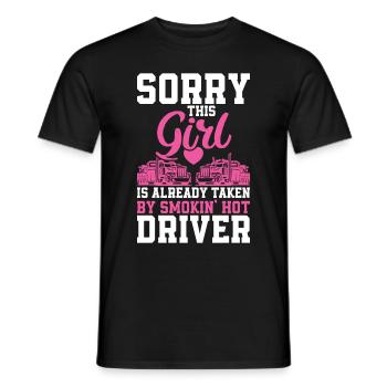 Femme de camionneur Femme chauffeur de camion Petite amie - T-shirt homme - noir - Devant - AI Model Male 178 light (178cm)