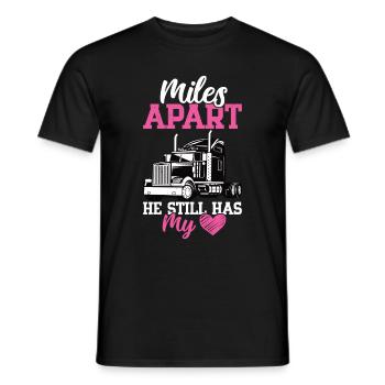 Femme de camionneur Femme chauffeur de camion Petite amie - T-shirt homme - noir - Devant - AI Model Male 178 light (178cm)