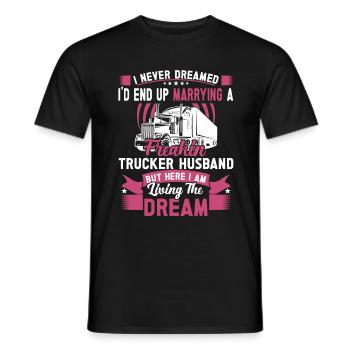 Femme de camionneur Femme chauffeur de camion Petite amie - T-shirt homme - noir - Devant - AI Model Male 178 light (178cm)