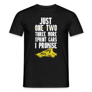Sprint Car Racing Flag Vintage Racer Dirt Track - Men's T-Shirt - black - Front - AI Model Male 178 light (178cm)
