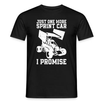 Sprint Car Racing Flag Vintage Racer Dirt Track - Men's T-Shirt - black - Front - AI Model Male 178 light (178cm)