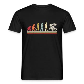 Sprint Car Racing Flag Vintage Racer Dirt Track - Men's T-Shirt - black - Front - AI Model Male 178 light (178cm)