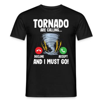 Tornado - Men's T-Shirt - black - Front - AI Model Male 178 light (178cm)