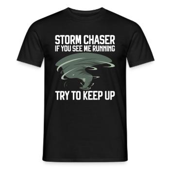 Tornado - Men's T-Shirt - black - Front - AI Model Male 178 light (178cm)