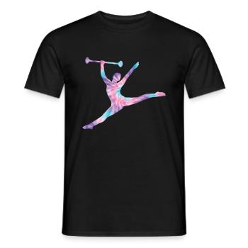 Tambourstab swirling - Men's T-Shirt - black - Front - AI Model Male 178 light (178cm)