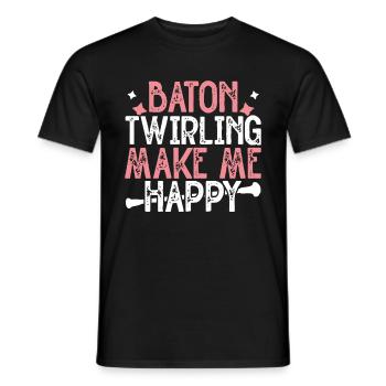 Tambourstab swirling - Men's T-Shirt - black - Front - AI Model Male 178 light (178cm)