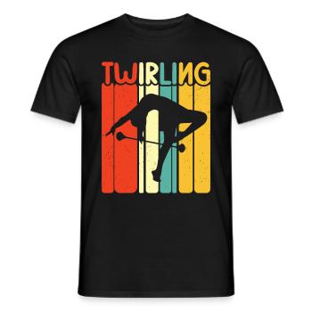 Tambourstab swirling - Men's T-Shirt - black - Front - AI Model Male 178 light (178cm)