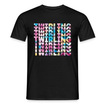 Tambourstab swirling - Men's T-Shirt - black - Front - AI Model Male 178 light (178cm)