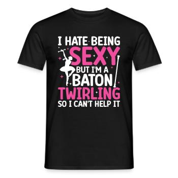 Tambourstab swirling - Men's T-Shirt - black - Front - AI Model Male 178 light (178cm)