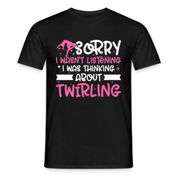 Tambourstab swirling - Men's T-Shirt - black - Front - AI Model Male 178 light (178cm)
