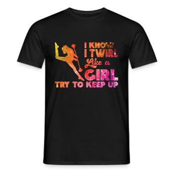 Tambourstab swirling - Men's T-Shirt - black - Front - AI Model Male 178 light (178cm)