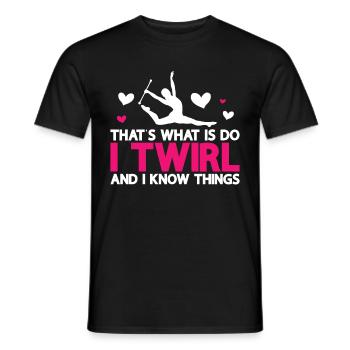 Tambourstab swirling - Men's T-Shirt - black - Front - AI Model Male 178 light (178cm)