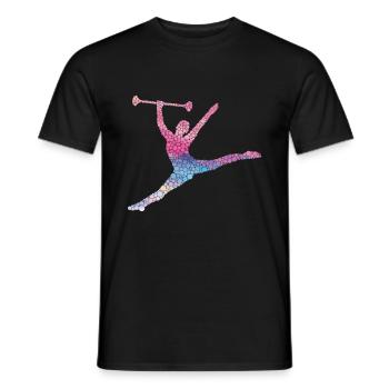 Tambourstab swirling - Men's T-Shirt - black - Front - AI Model Male 178 light (178cm)
