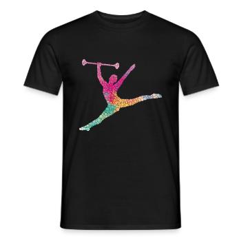 Tambourstab swirling - Men's T-Shirt - black - Front - AI Model Male 178 light (178cm)