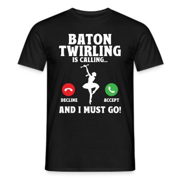 Tambourstab swirling - Men's T-Shirt - black - Front - AI Model Male 178 light (178cm)