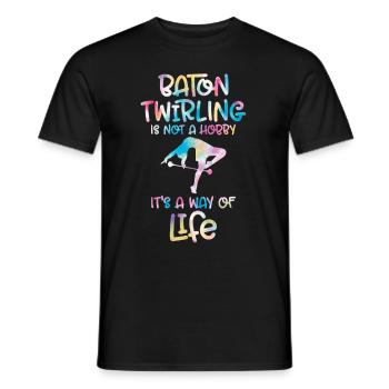 Tambourstab swirling - Men's T-Shirt - black - Front - AI Model Male 178 light (178cm)