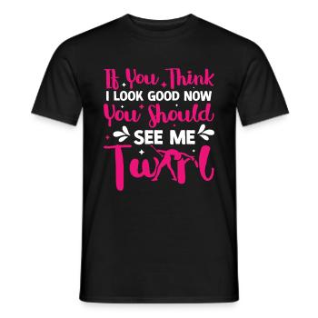 Tambourstab swirling - Men's T-Shirt - black - Front - AI Model Male 178 light (178cm)