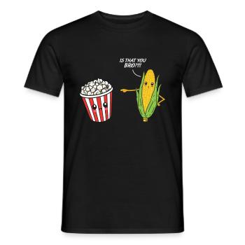 Pop-corn - T-shirt homme - noir - Devant - AI Model Male 178 light (178cm)
