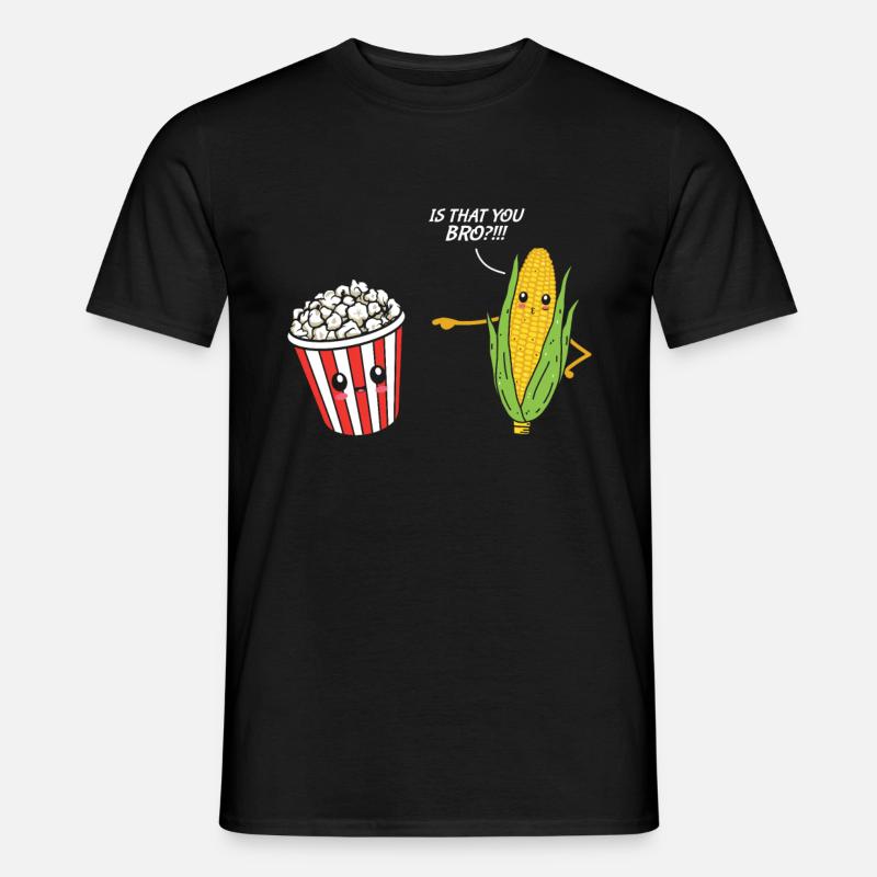 Popcorn - Männer T-Shirt - Schwarz