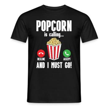 Popcorn - Männer T-Shirt - Schwarz - Vorne - AI Model Male 178 light (178cm)