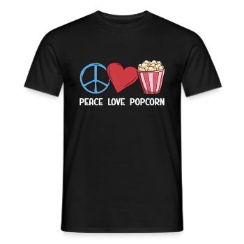 Popcorn - Männer T-Shirt - Schwarz - Vorne - AI Model Male 178 light (178cm)