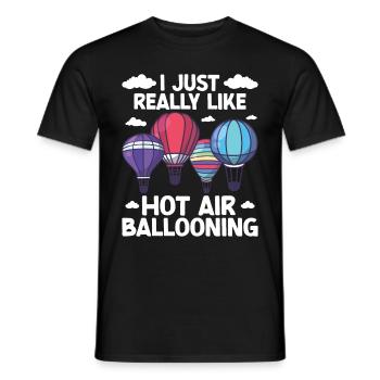 Heißluftballon Fahren - Männer T-Shirt - Schwarz - Vorne - AI Model Male 178 light (178cm)