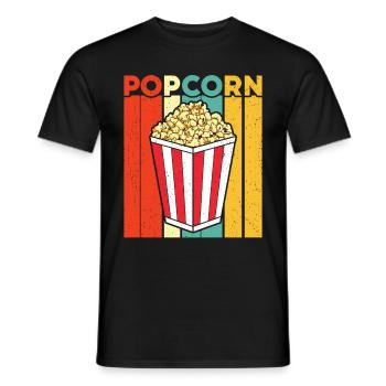 Popcorn - Männer T-Shirt - Schwarz - Vorne - AI Model Male 178 light (178cm)