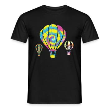 Heißluftballon Fahren - Männer T-Shirt - Schwarz - Vorne - AI Model Male 178 light (178cm)