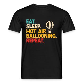 Montgolfière - T-shirt homme - noir - Devant - AI Model Male 178 light (178cm)
