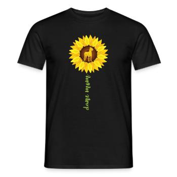 Great Dane Mom Sunflower Dane Lovers - Men's T-Shirt - black - Front - AI Model Male 178 light (178cm)